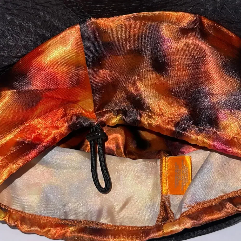 Fenty Beauty Exclusive Black Satin Lined Nylon Bucket Hat One Size